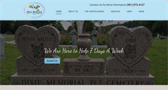 Desktop Screenshot of dixiememorialpetcemetery.com